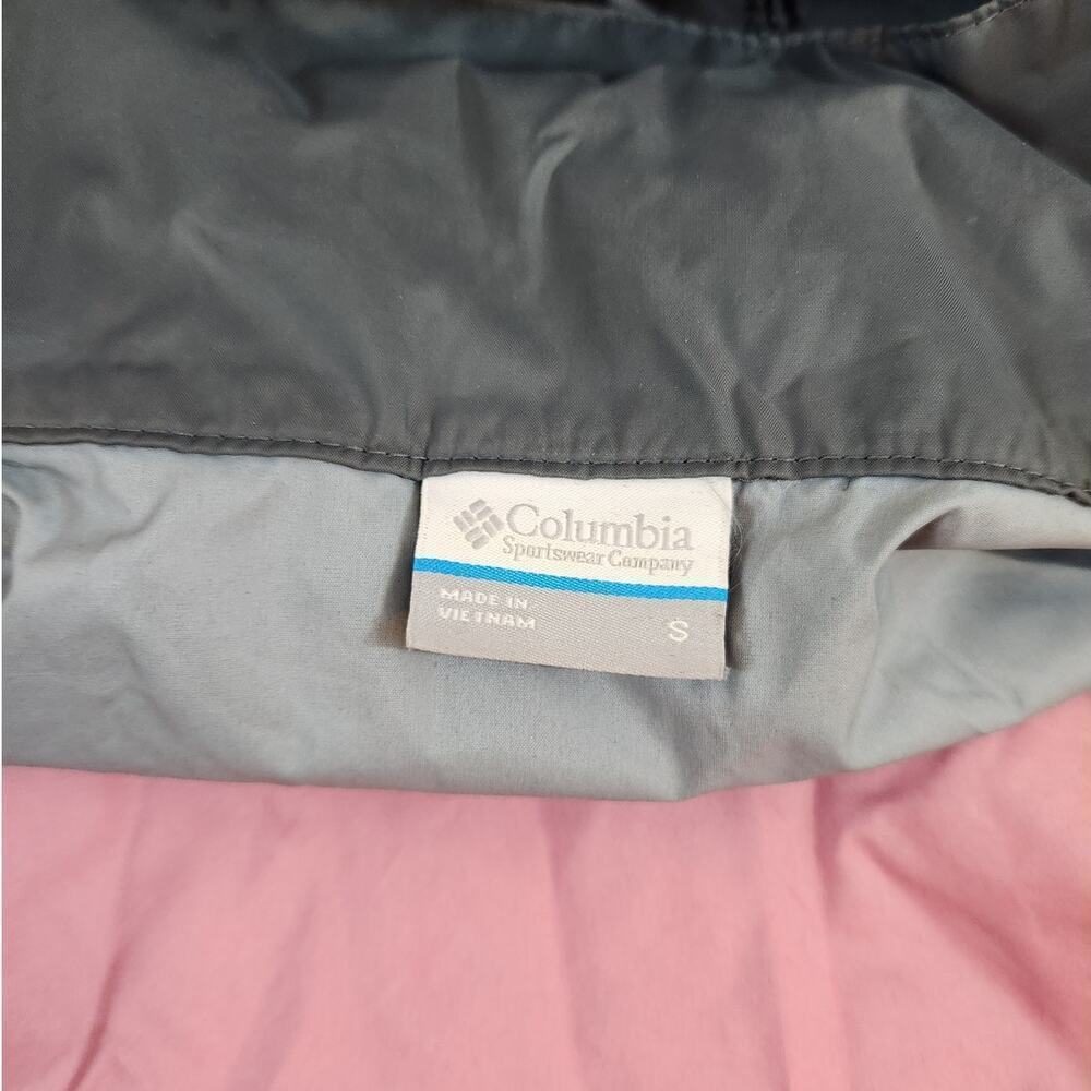 Columbia mens windbreaker jacket full zip hood red gray sz small sportswear - Picture 6 of 12